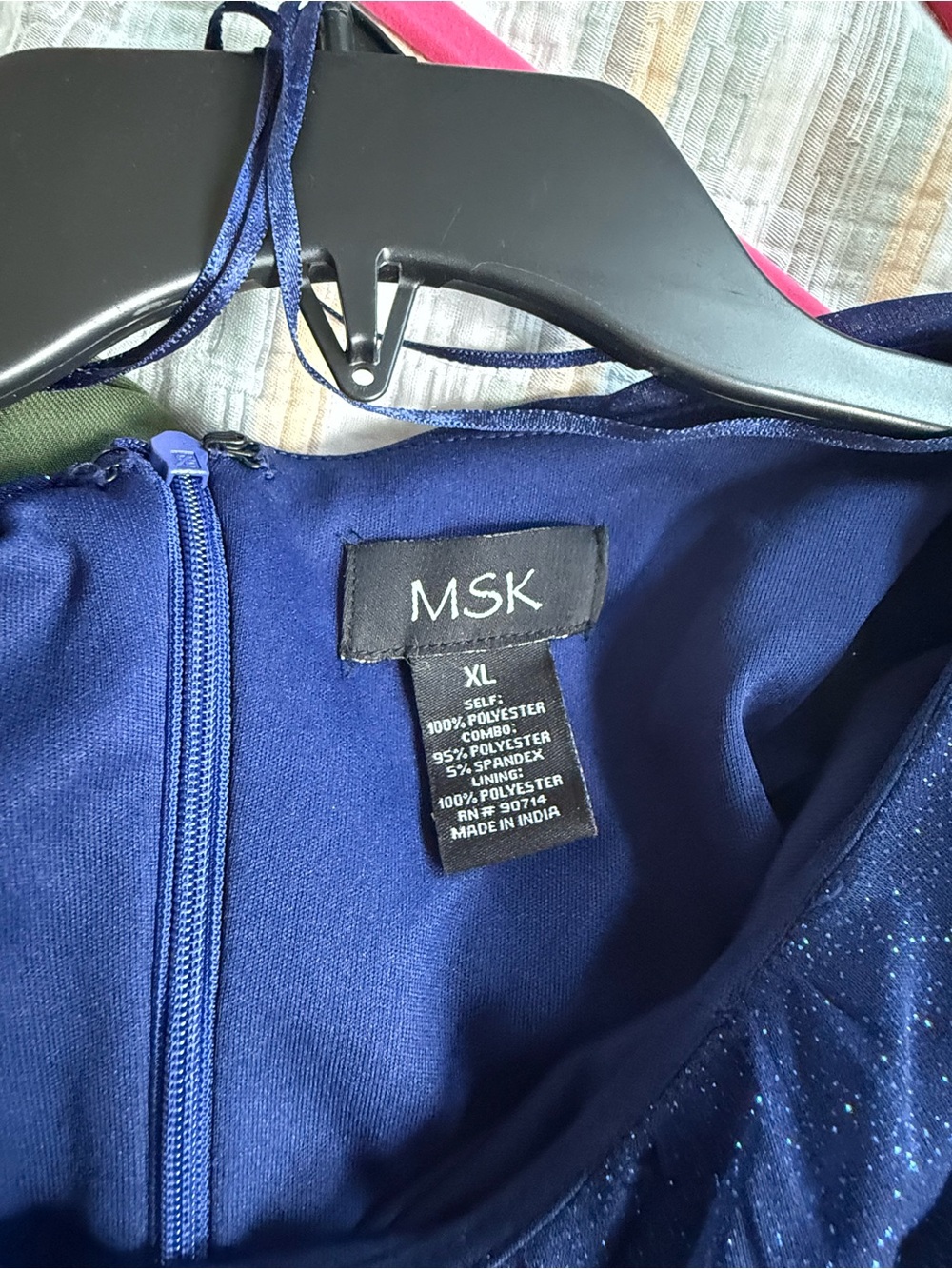 MSK Navy Blue Sparkle One-Piece Bodysuit